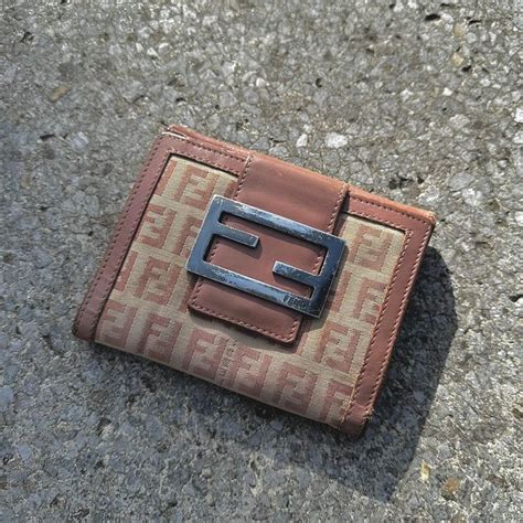 fendi red bifold wallet|Fendi zucchino wallet.